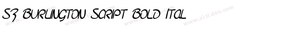SF Burlington Script Bold Italic字体转换